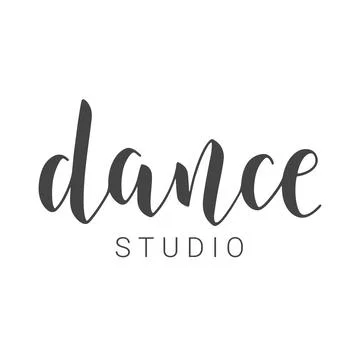 Handwritten Lettering of Dance Studio. Vector Illustration. Stock Illustration
