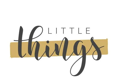 Handwritten Lettering of Little Things. Vector Illustration. Illustrazione stock
