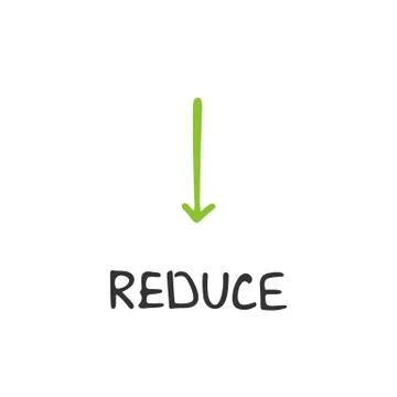 Handwritten lettering of Reduce Stock Illustration