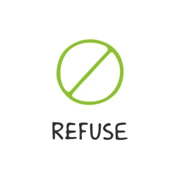 Handwritten lettering of Refuse Stock Illustration