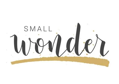 Handwritten Lettering of Small Wonder. Vector Illustration. Stock Illustration