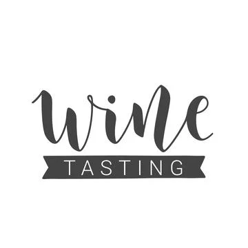 Handwritten Lettering of Wine Tasting. Vector Illustration. Illustrazione stock