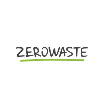 Handwritten lettering of Zero Waste Stock Illustration