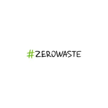 Handwritten lettering of Zero Waste Stock Illustration
