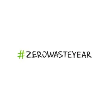 Handwritten lettering of Zero Waste Illustrazione stock