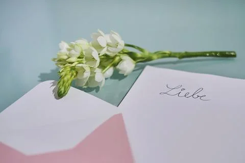 Handwritten love note, Studio Fotos de archivo