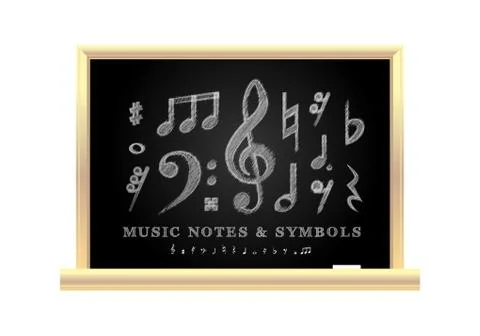 Handwritten musical notes Stock Illustration