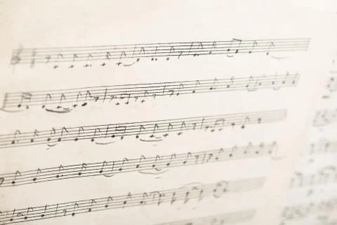 Handwritten musical notes Stock Photos
