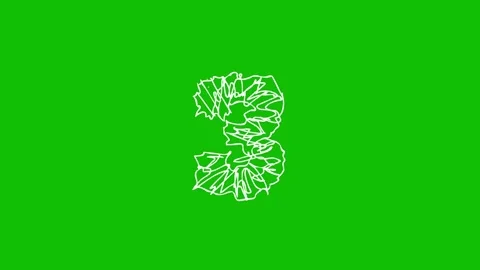 Handwritten number 3 (three) on the gree... | Stock Video | Pond5