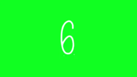 Handwritten numbers count down from ten on green Video stock 331766301