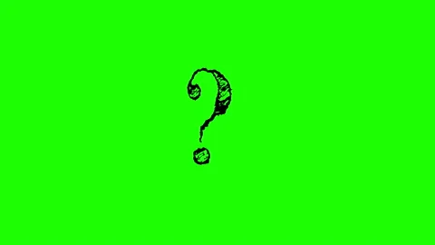 Handwritten question mark Jittery Wiggly Motion animation. Video stock 143968081