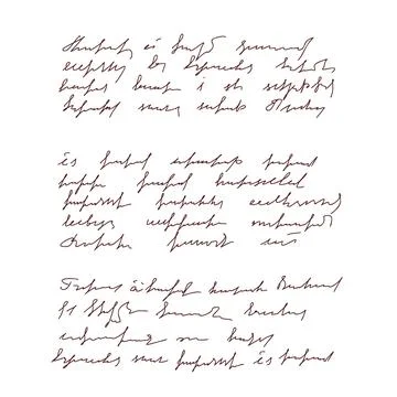 Handwritten scribble poem. Freehand text letter note. Unreadable doodle rough 스톡 일러스트
