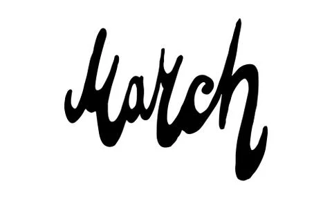 Handwritten spring lettering Stock Illustration