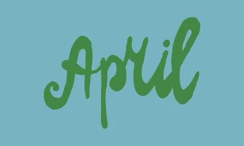 Handwritten spring lettering Stock Illustration