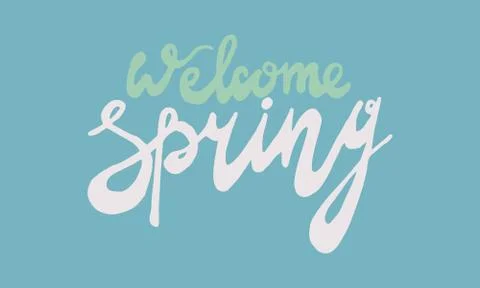 Handwritten spring lettering Stock Illustration