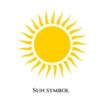 Handwritten sun icon symbol. Vector illustration for design Stock Illustration