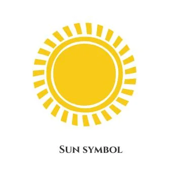 Handwritten sun icon symbol. Vector illustration for design Stock Illustration