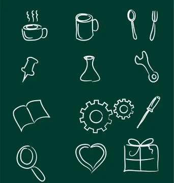 Handwritten symbols Stock Illustration