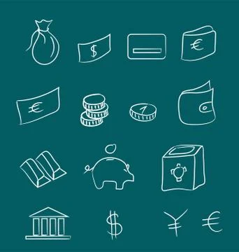 Handwritten symbols Illustrazione stock