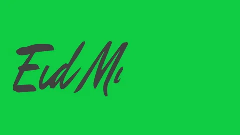 Handwritten text 'Eid Mubarak' appears on a bright green background Stock Footage 340208309