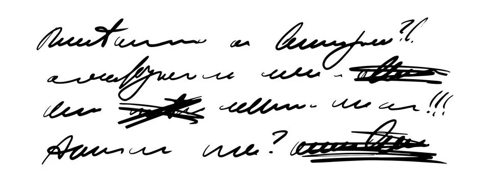 Handwritten text, letter draft, verses on a sheet of paper, handwritten vintage Illustrazione stock