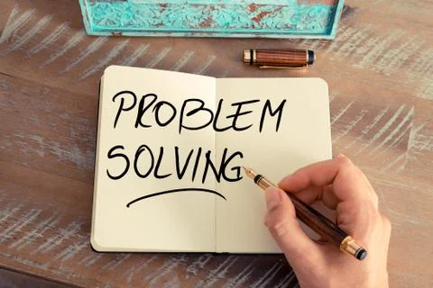Handwritten text PROBLEM SOLVING Foto stock