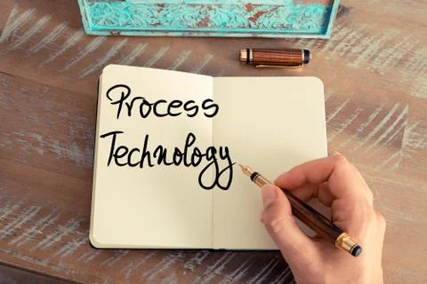 Handwritten text PROCESS TECHNOLOGY Foto stock