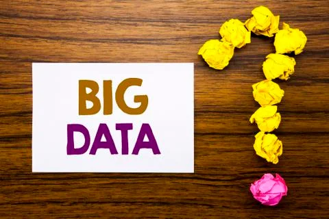 Handwritten text showing Big Data. Business concept for Digital Business Anal Stock Photos