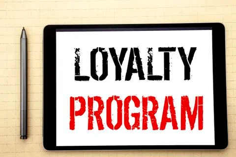 Handwritten text showing Loyalty Program. Business concept writing for Market Stock-Fotos