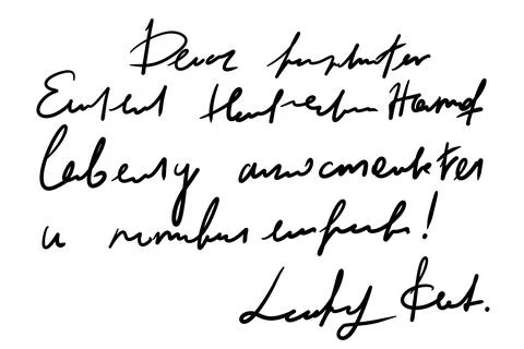 Handwritten Unreadable text. Stockillustratie