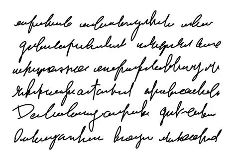 Handwritten Unreadable text イラスト素材