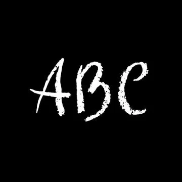 Handwritten vector chalked alphabet. Imitation texture of chalk. Modern hand Stock Illustration