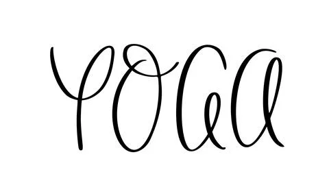 Handwritten vector logo text Yoga. Hand lettering for badge icon banner poster Stock Illustration
