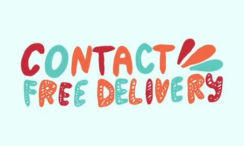 Handwritten vector typography for delivery service Stock Illustration