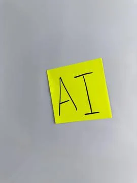Handwritten word artificial intelligence for modern neural network project Stock Photos