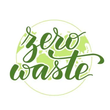 Handwritten Zero waste Stock Illustration