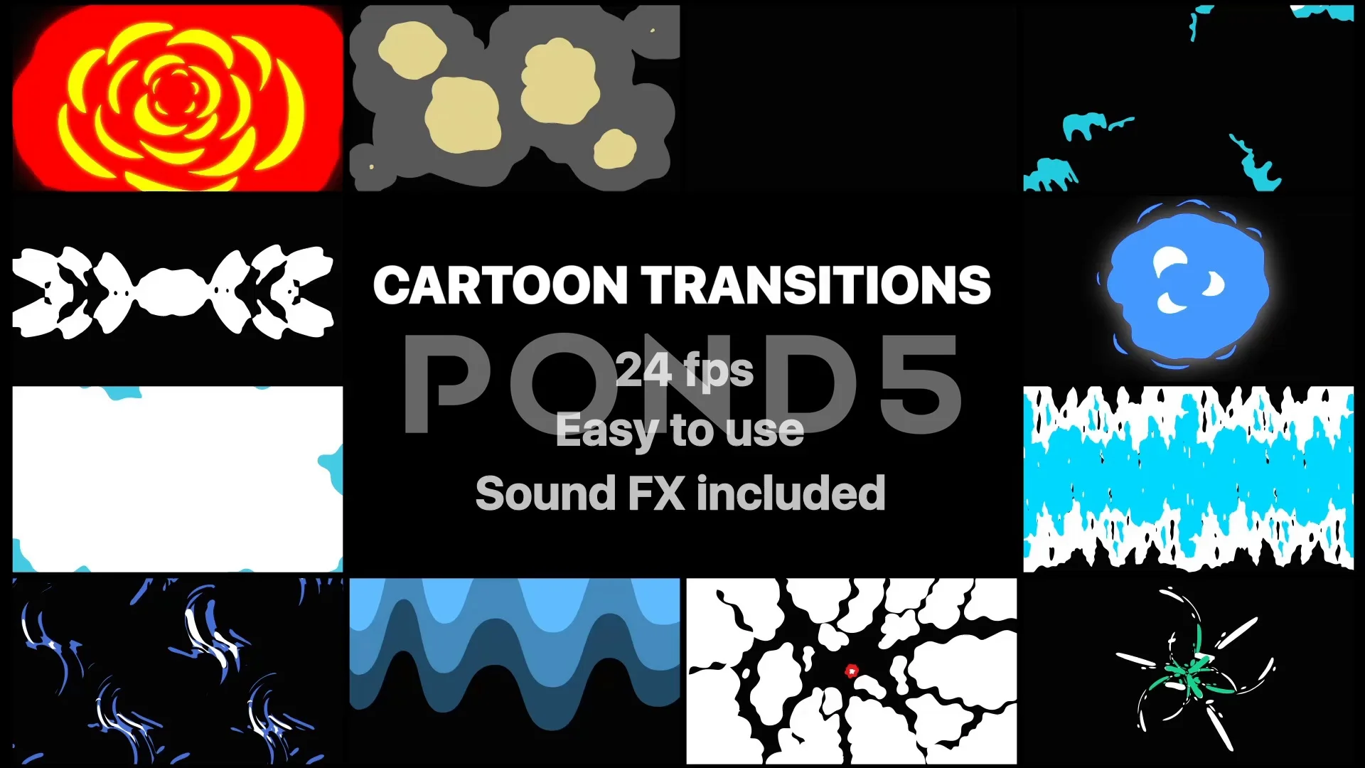 Handy Cartoon Transitions After Effects Template 92428767 - 