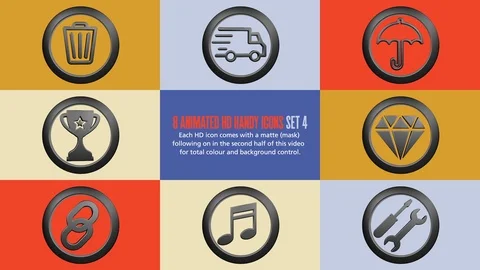 Handy Icons - Set 4 Stock Footage 112272083