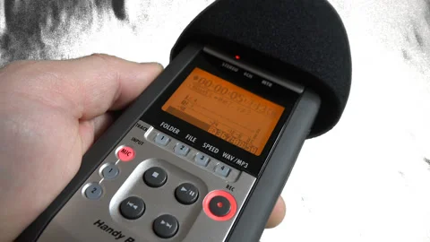 Handy recorder alpha channel Stock Footage 87138233