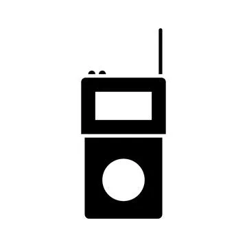 Handy talky vector icon, full black Stock Illustration