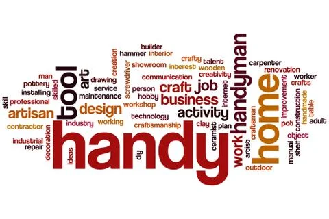 Handy word cloud Stock Illustration