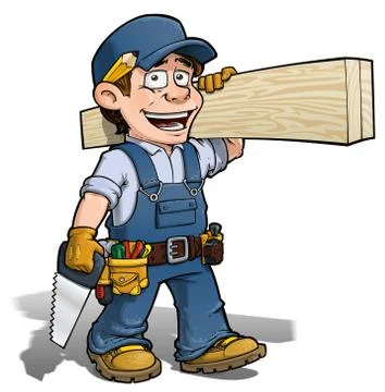 Handyman - carpenter blue Stock Illustration