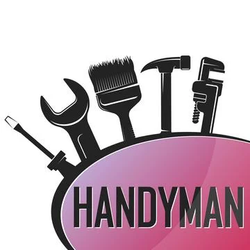 Handyman character with work tool Stock Illustration