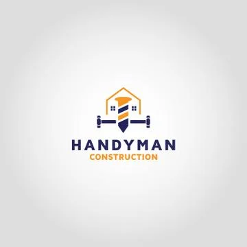 Handyman Construction Vector logo design template idea Stock Illustration