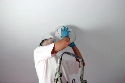 Handyman lamp mount Stock Photos