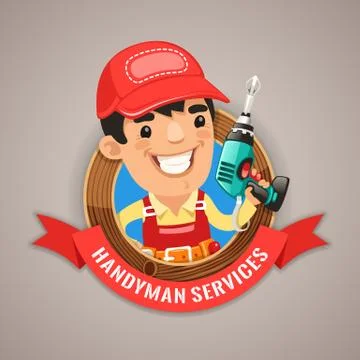 Handyman Services Emblem Stock Illustration