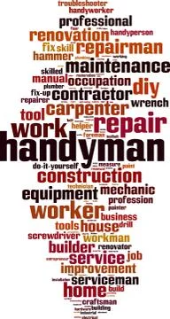 Handyman word cloud Stock Illustration