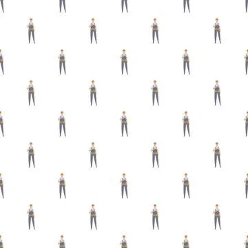 Handyman worker pattern seamless background for service business 스톡 일러스트