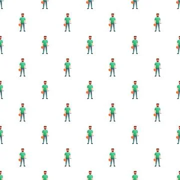 Handyman worker pattern with tools and equipment Stock Illustration