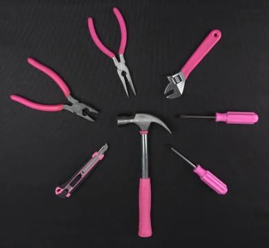 Handywomans tools Foto stock